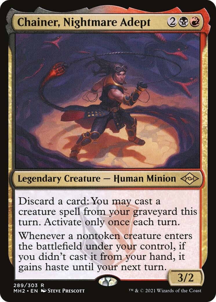 Image for Chainer, Nightmare Adept (289) (Modern Horizons 2) (MH2) - Magic: The Gathering