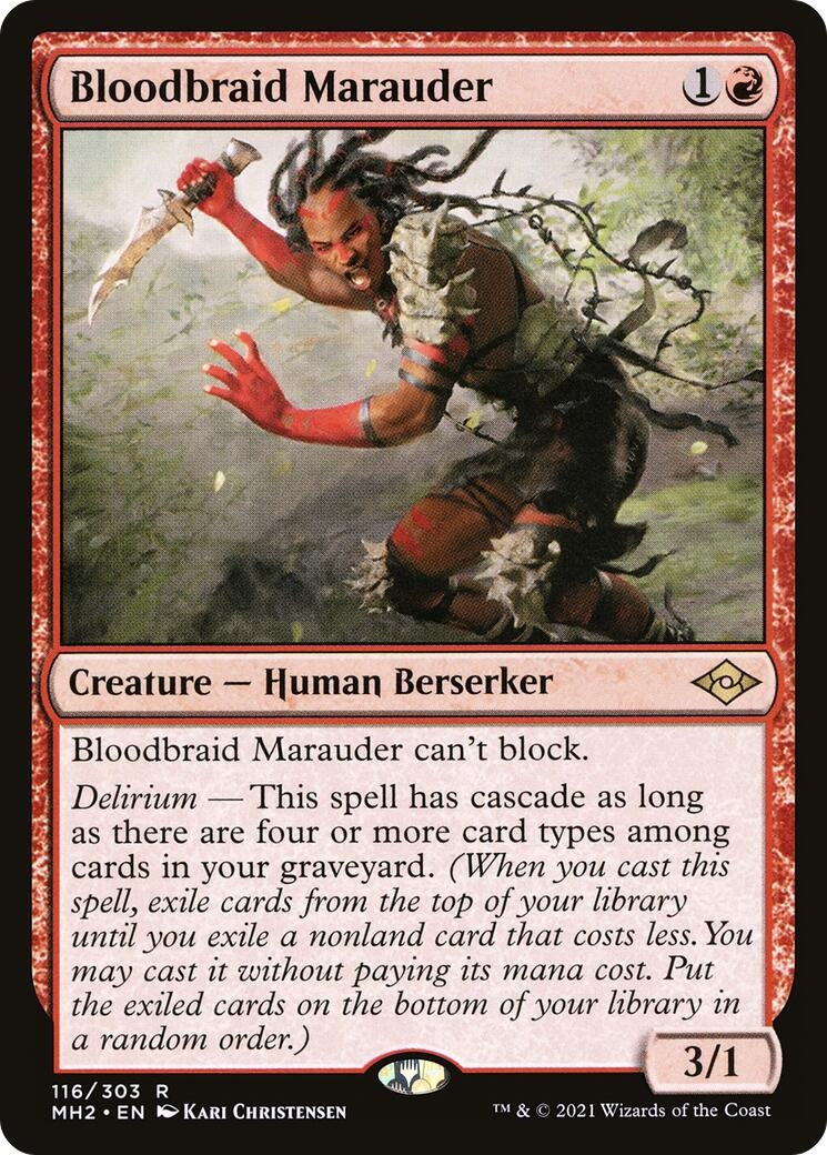 Image for Bloodbraid Marauder (116) (Modern Horizons 2) (MH2) - Magic: The Gathering