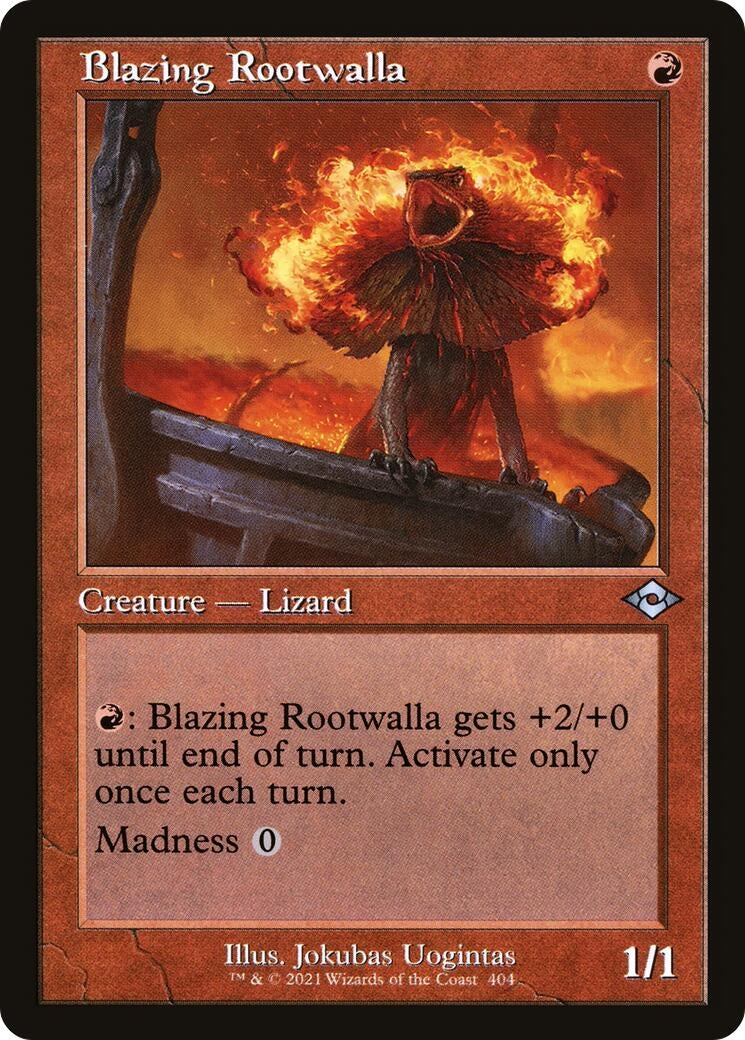Image for Blazing Rootwalla (Retro Frame) (404) (Modern Horizons 2) (MH2) - Magic: The Gathering