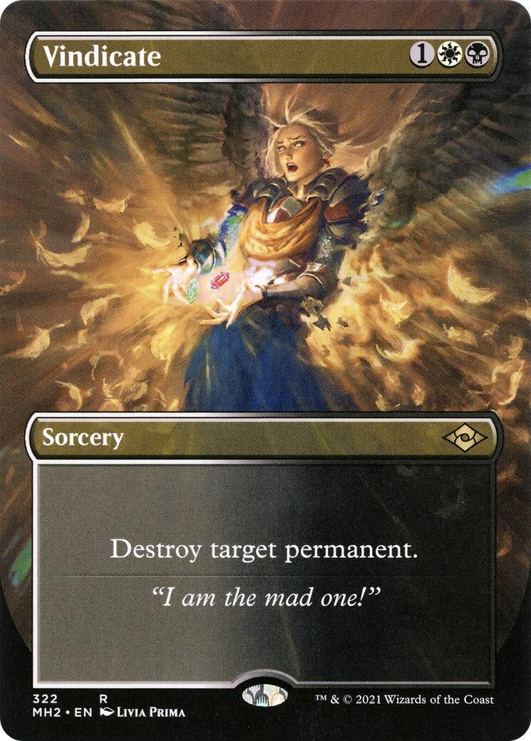 Image for Vindicate (Borderless) (322) (Modern Horizons 2) (MH2) - Magic: The Gathering