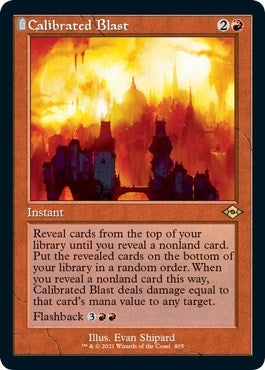 Image for Calibrated Blast (Retro Frame) (Foil Etched) (405) (Modern Horizons 2) (MH2) - Magic: The Gathering