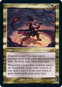 Image for Chainer, Nightmare Adept (Retro Frame) (Foil Etched) (419) (Modern Horizons 2) (MH2) - Magic: The Gathering