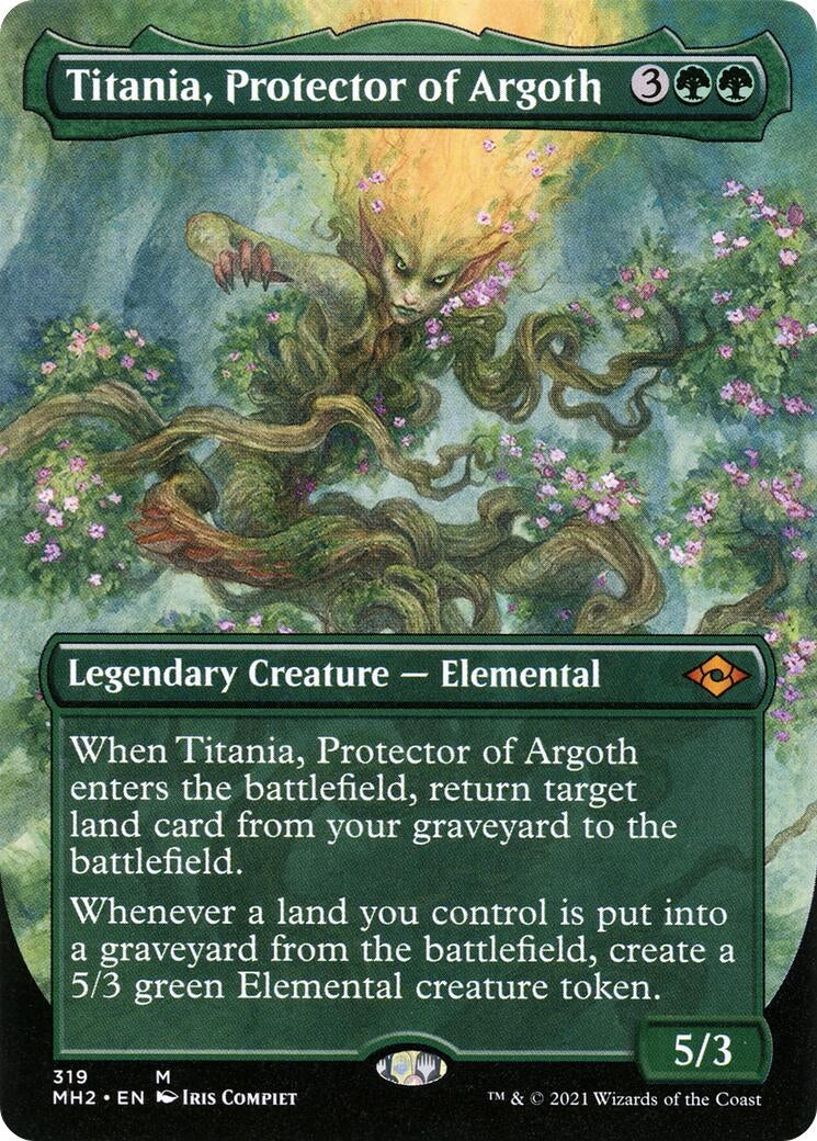 Image for Titania, Protector of Argoth (Borderless) (319) (Modern Horizons 2) (MH2) - Magic: The Gathering