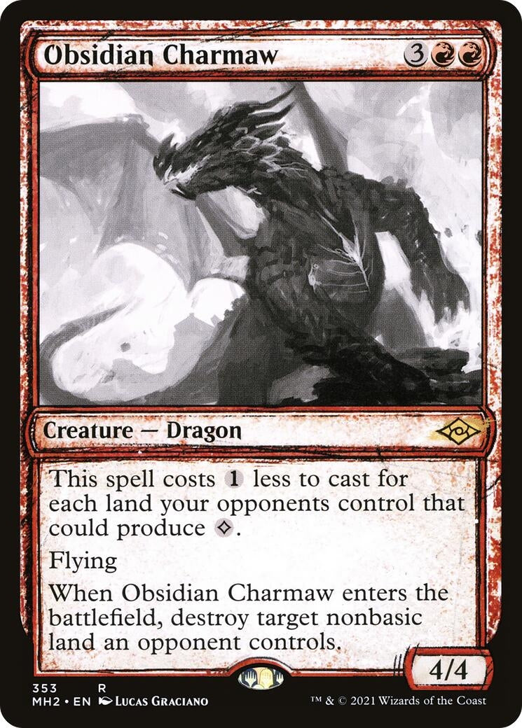 Image for Obsidian Charmaw (Showcase) (353) (Modern Horizons 2) (MH2) - Magic: The Gathering