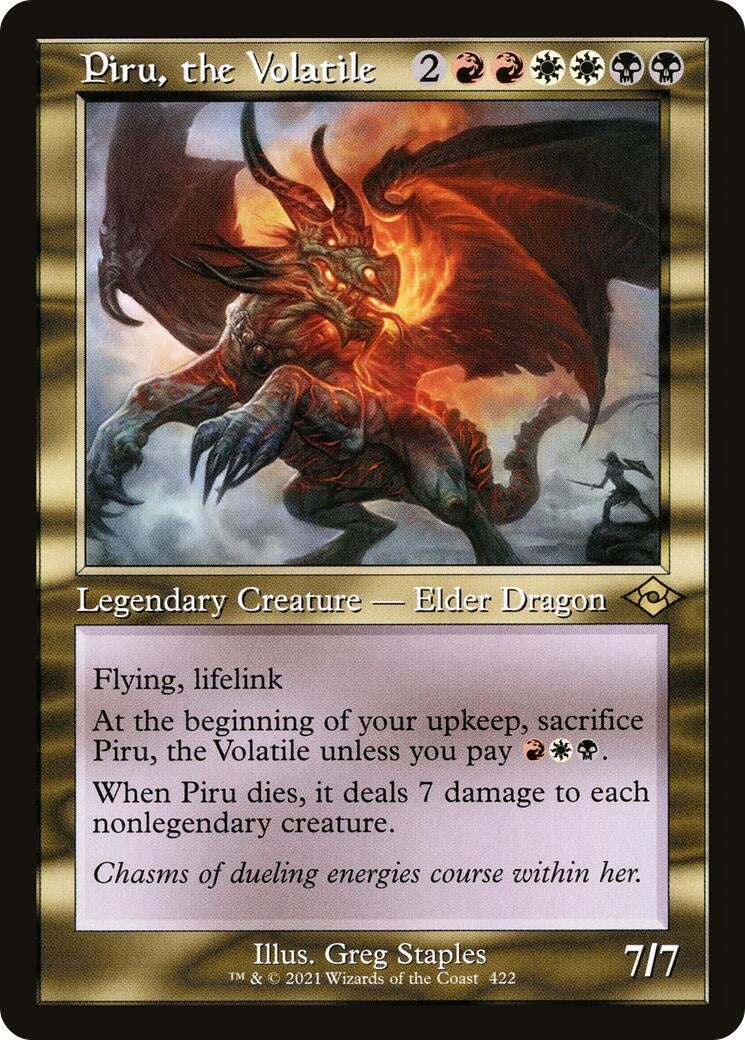 Image for Piru, the Volatile (Retro Frame) (422) (Modern Horizons 2) (MH2) - Magic: The Gathering