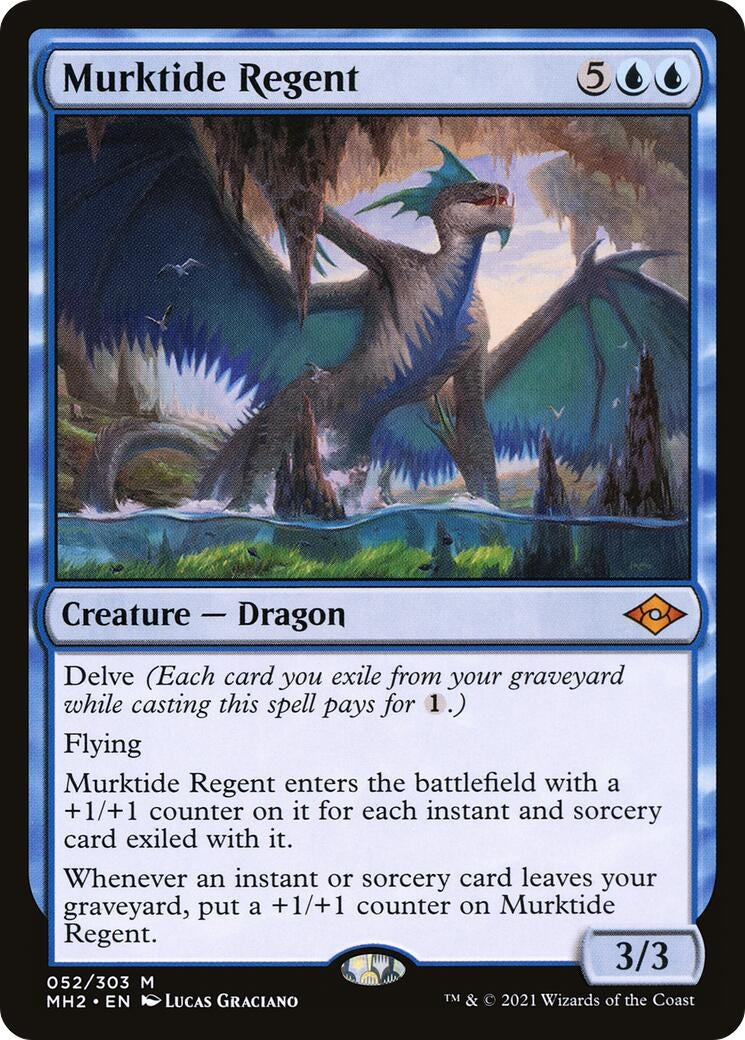 Image for Murktide Regent (52) (Modern Horizons 2) (MH2) - Magic: The Gathering