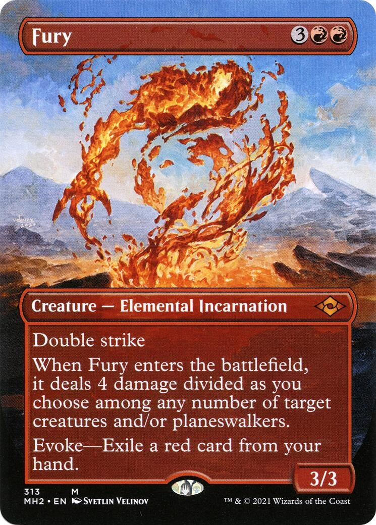 Image for Fury (Borderless) (313) (Modern Horizons 2) (MH2) - Magic: The Gathering