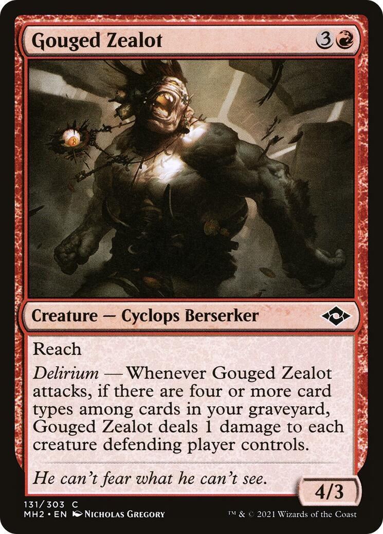 Image for Gouged Zealot (131) (Modern Horizons 2) (MH2) - Magic: The Gathering