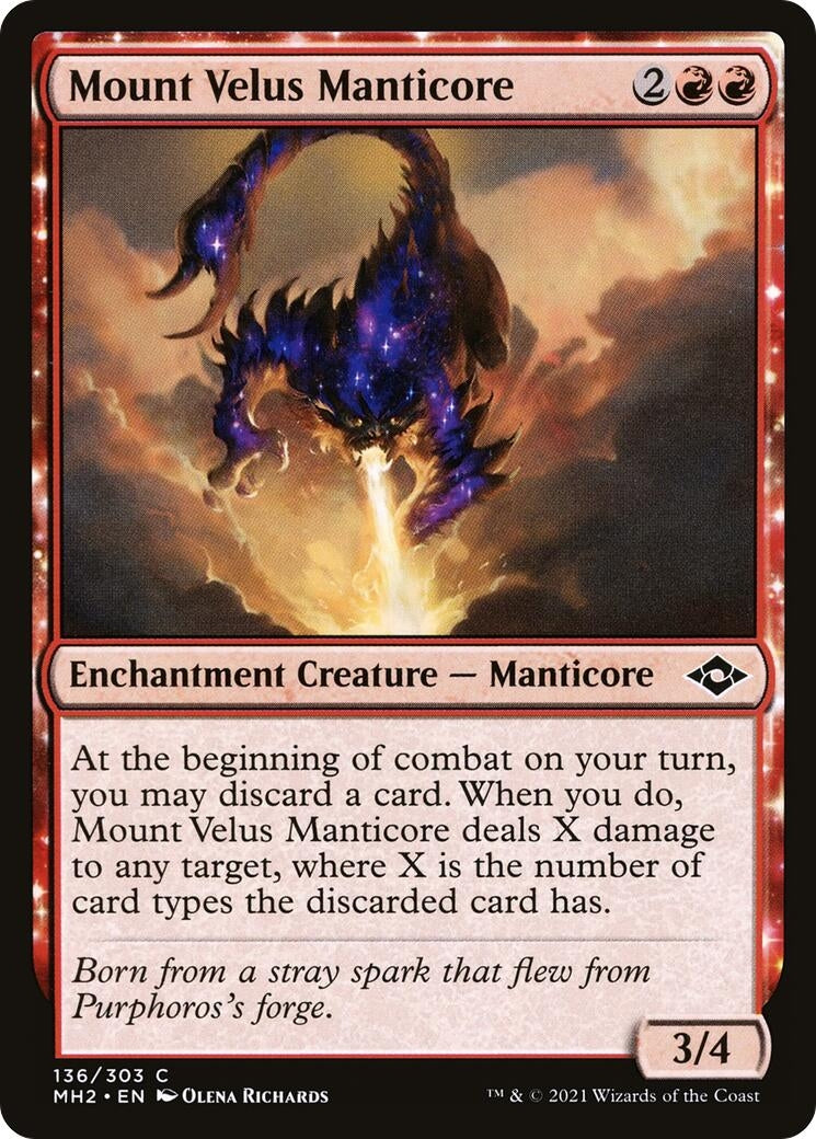 Image for Mount Velus Manticore (136) (Modern Horizons 2) (MH2) - Magic: The Gathering