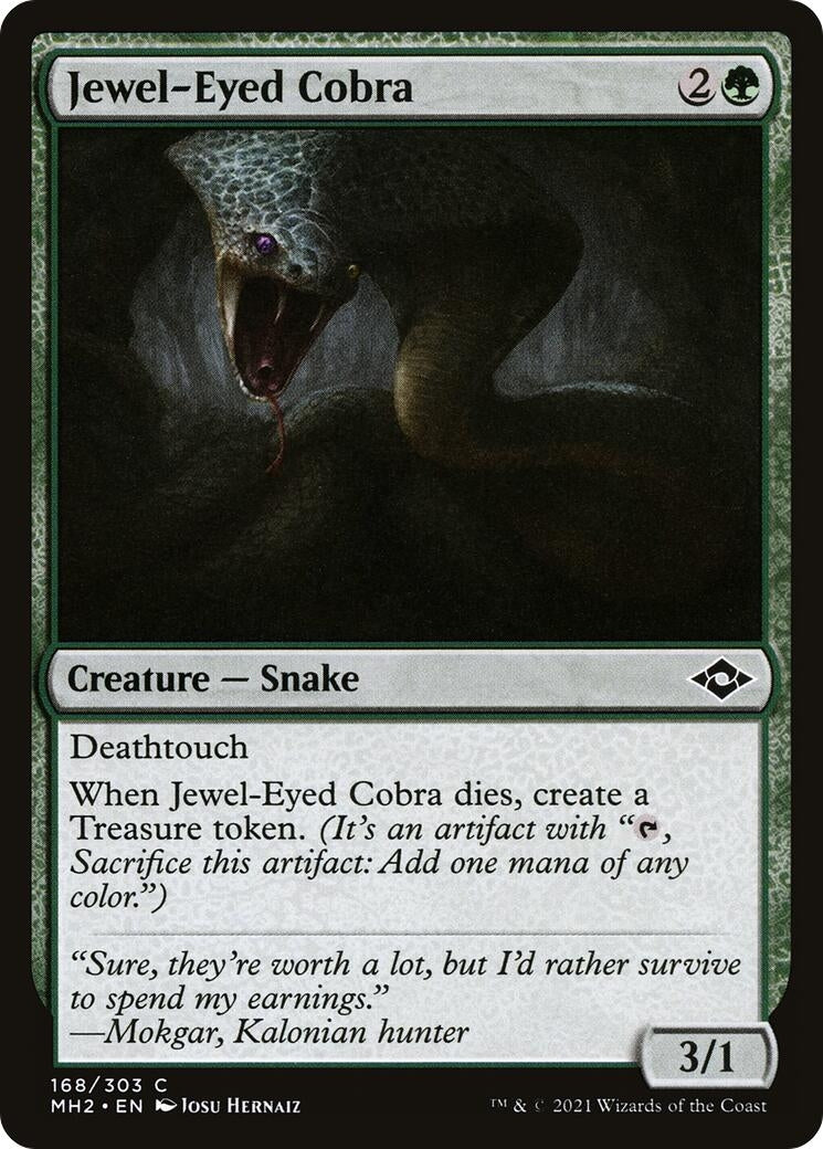 Image for Jewel-Eyed Cobra (168) (Modern Horizons 2) (MH2) - Magic: The Gathering