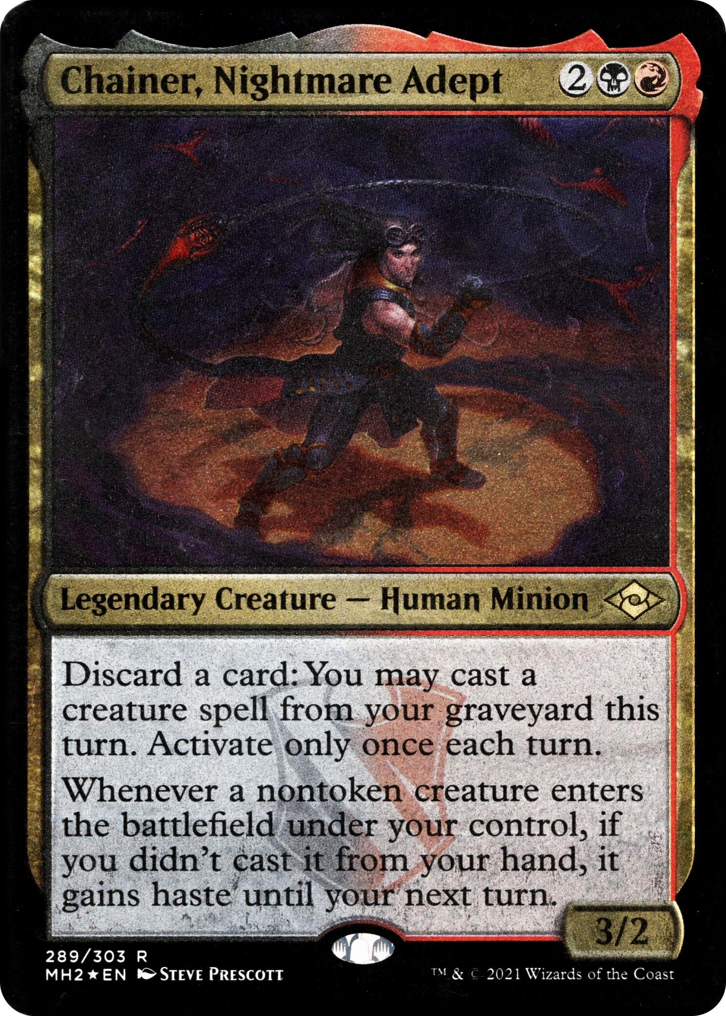 Image for Chainer, Nightmare Adept (Foil Etched) (289) (Modern Horizons 2) (MH2) - Magic: The Gathering