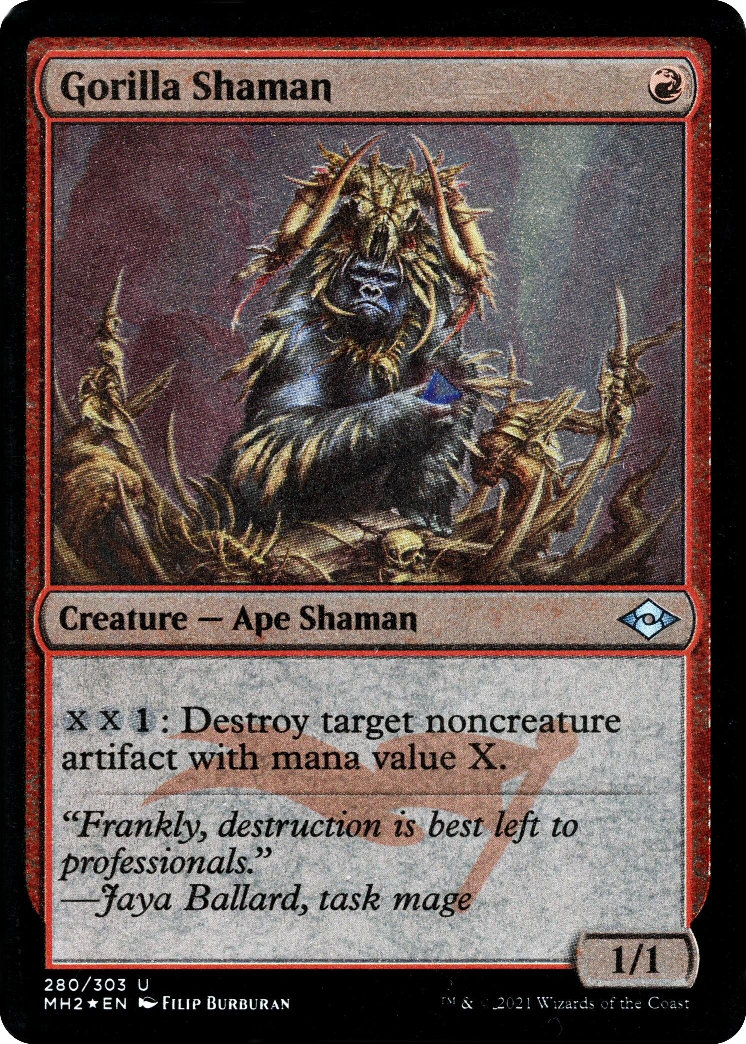 Image for Gorilla Shaman (Foil Etched) (280) (Modern Horizons 2) (MH2) - Magic: The Gathering