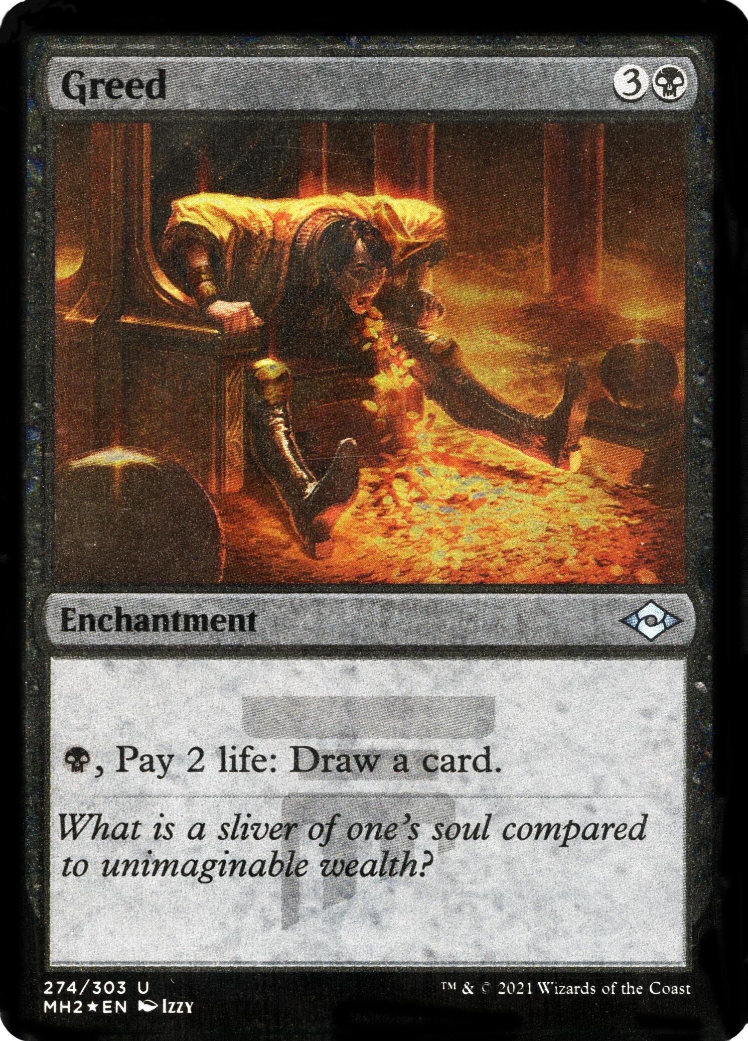 Image for Greed (Foil Etched) (274) (Modern Horizons 2) (MH2) - Magic: The Gathering