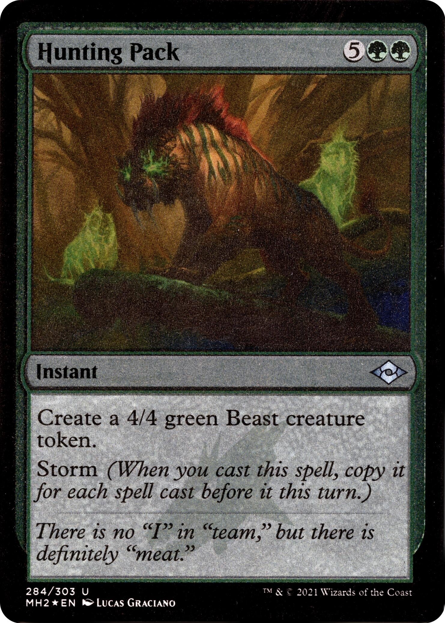 Image for Hunting Pack (Foil Etched) (284) (Modern Horizons 2) (MH2) - Magic: The Gathering