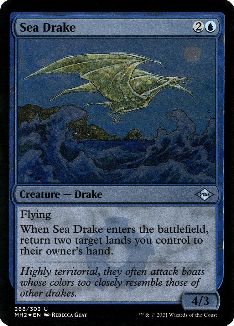 Image for Sea Drake (Foil Etched) (268) (Modern Horizons 2) (MH2) - Magic: The Gathering