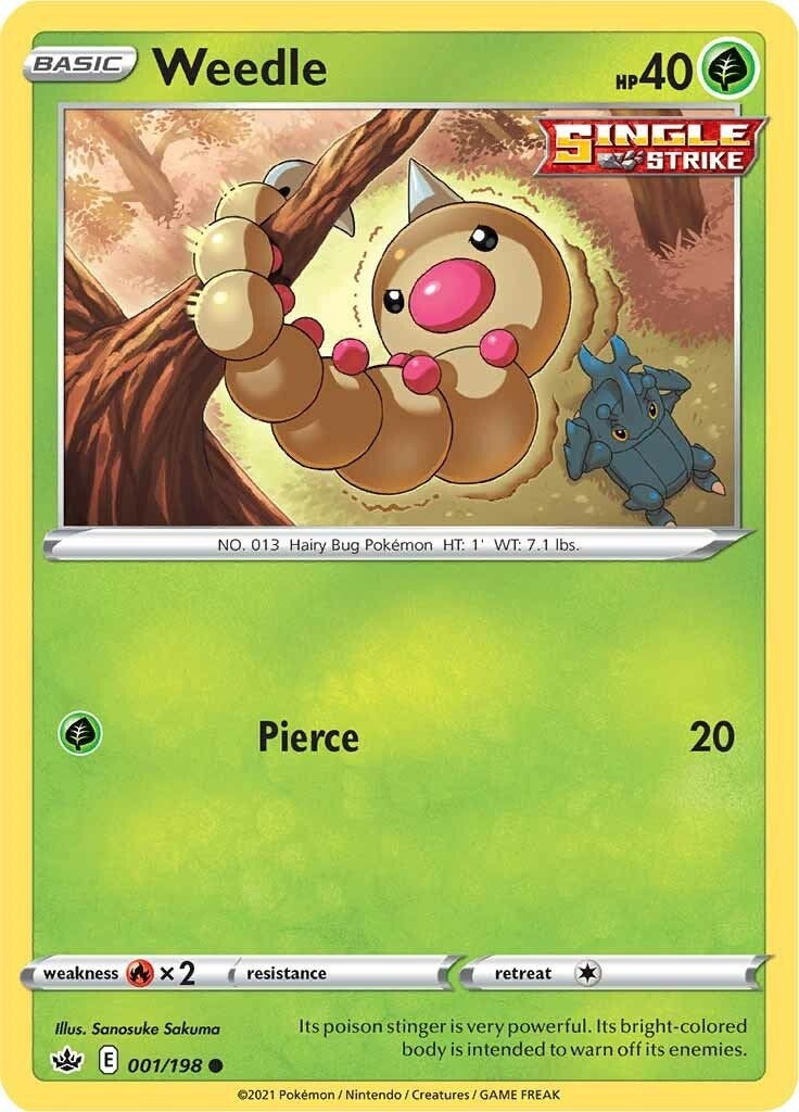 Weedle (001/198) (SWSH06: Chilling Reign)