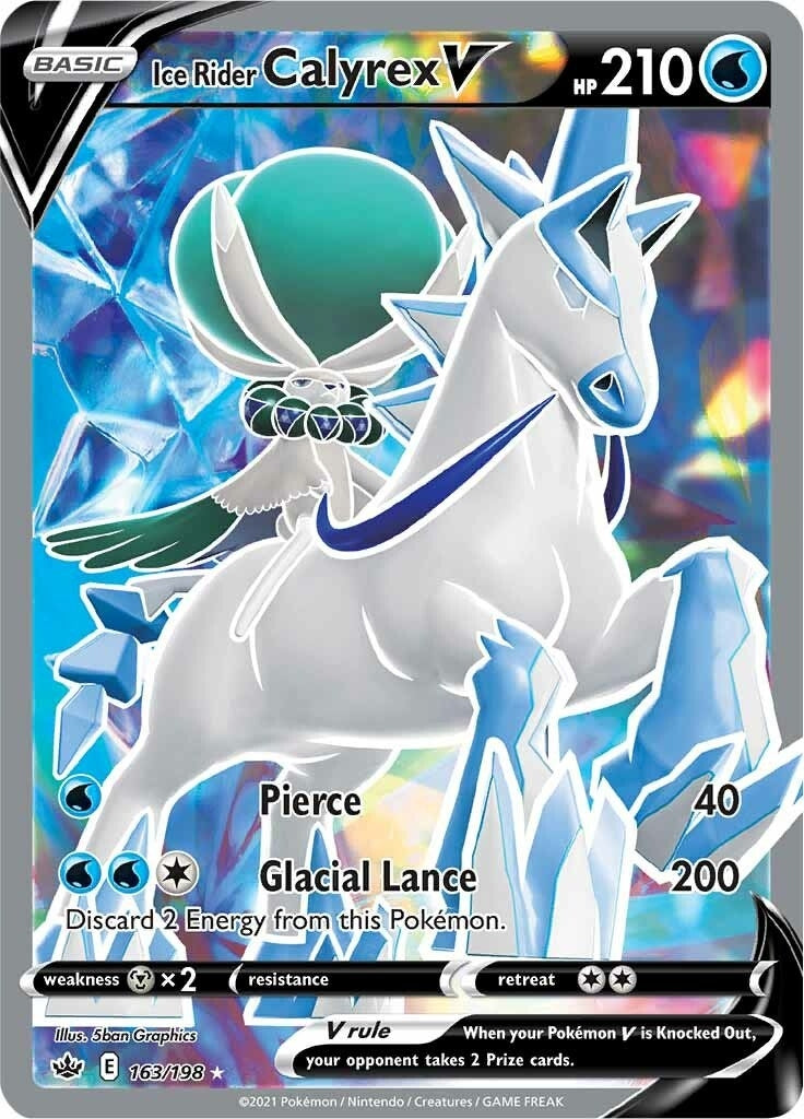 Ice Rider Calyrex V (Full Art) (163/198) (SWSH06: Chilling Reign)