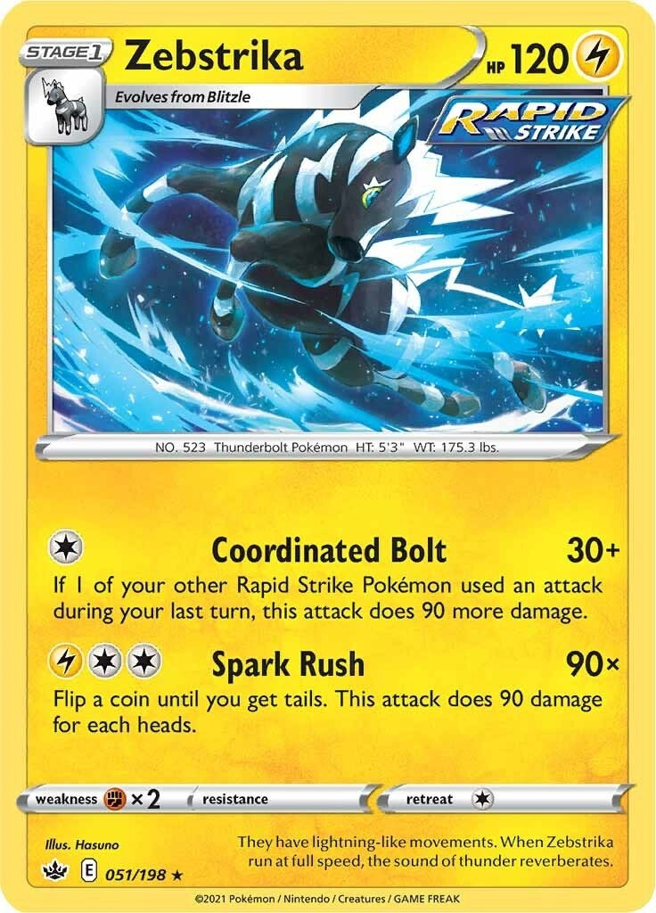 Zebstrika (051/198) (SWSH06: Chilling Reign)