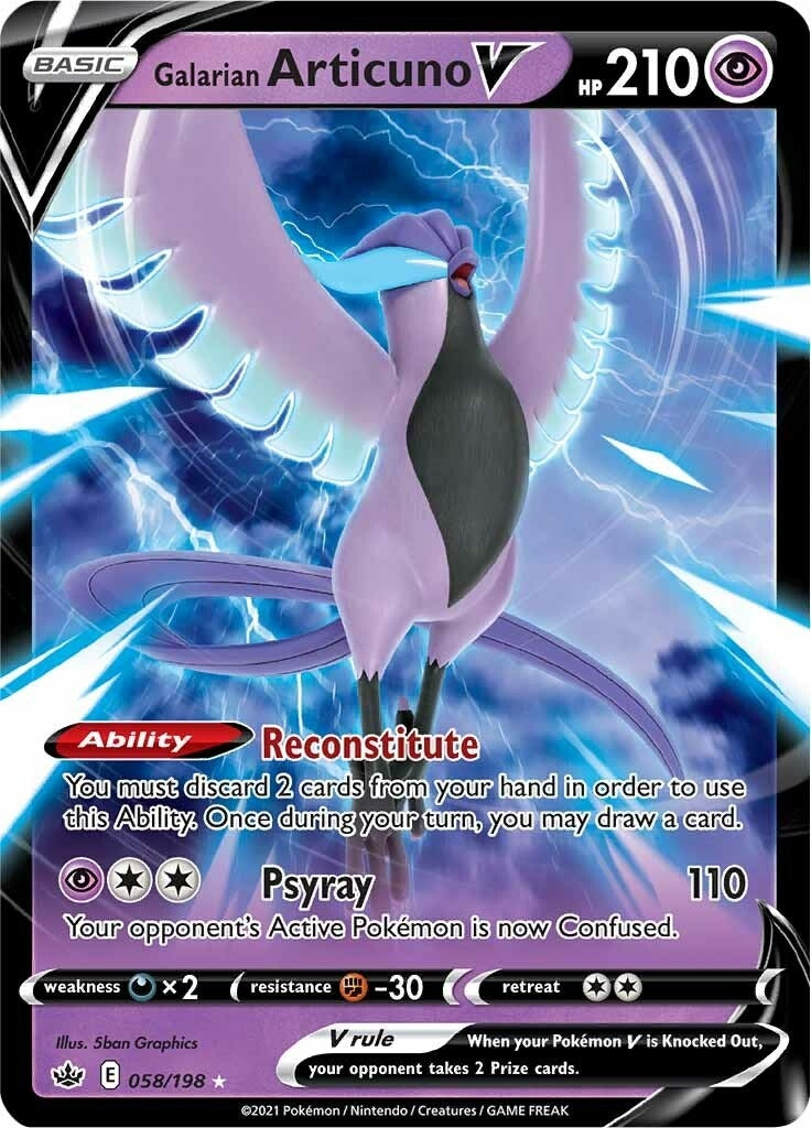 Galarian Articuno V (058/198) (SWSH06: Chilling Reign)