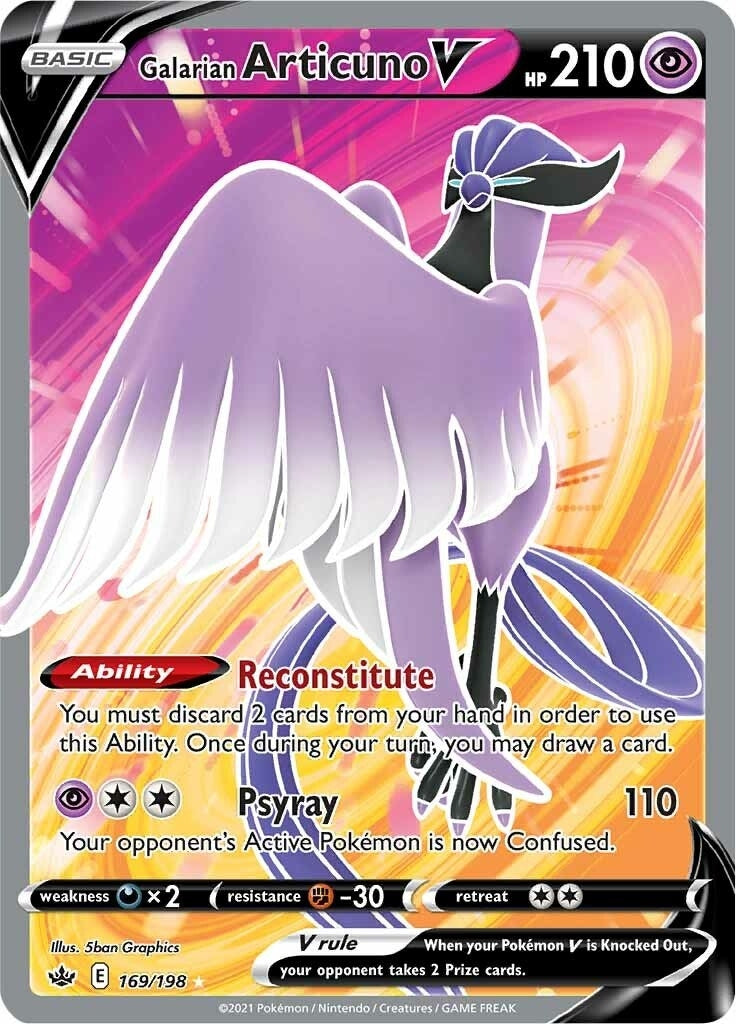 Galarian Articuno V (Full Art) (169/198) (SWSH06: Chilling Reign)