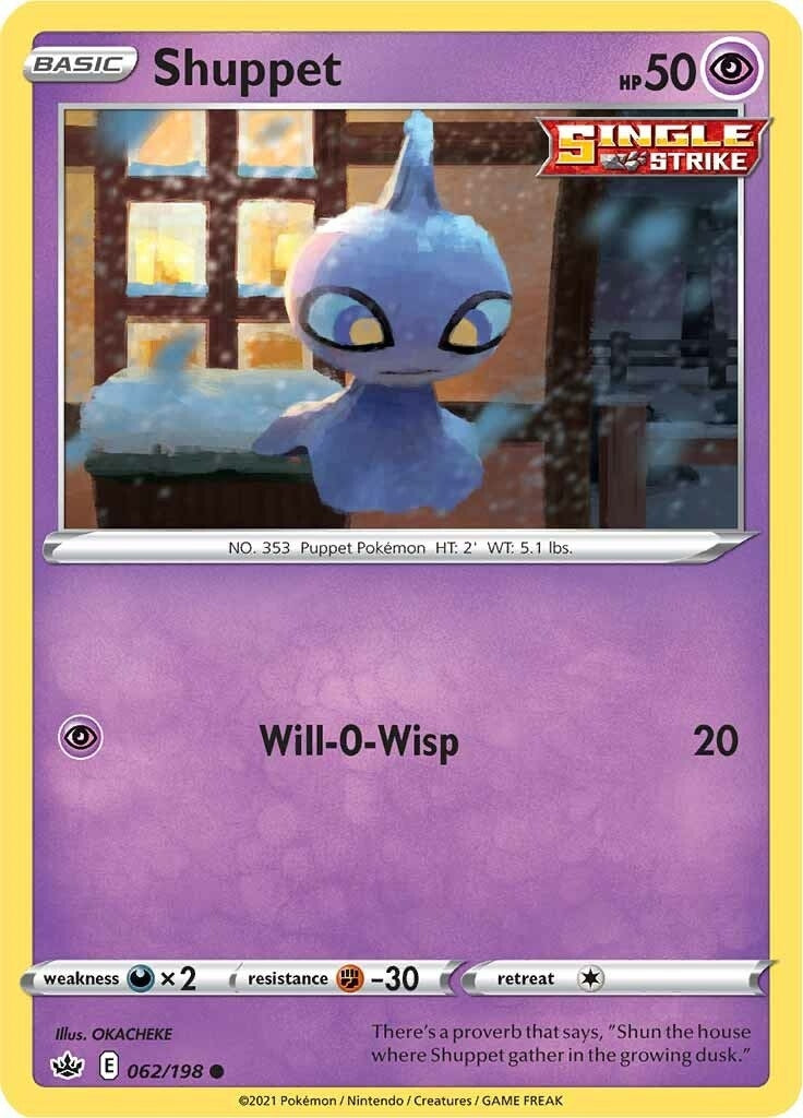 Shuppet (062/198) (SWSH06: Chilling Reign)
