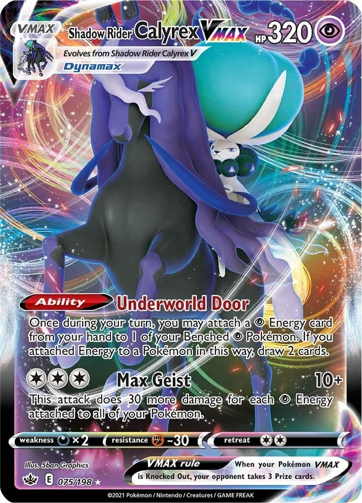 Image for Shadow Rider Calyrex VMAX (075/198) (SWSH06: Chilling Reign) - Pokemon
