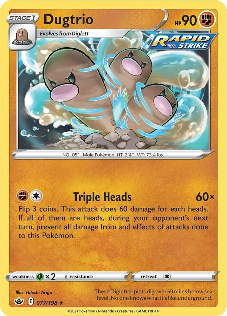 Dugtrio (077/198) (SWSH06: Chilling Reign)