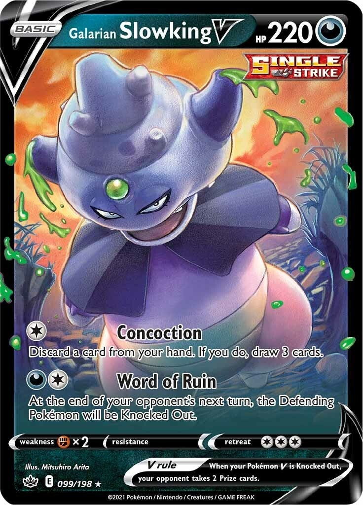 Galarian Slowking V (099/198) (SWSH06: Chilling Reign)
