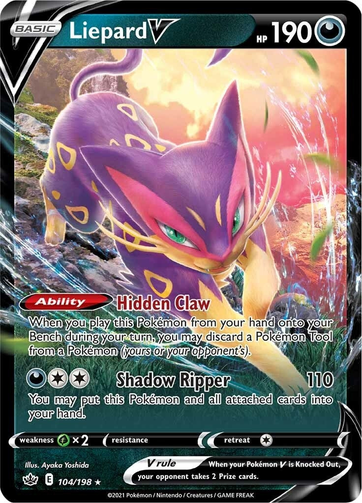 Liepard V (104/198) (SWSH06: Chilling Reign)