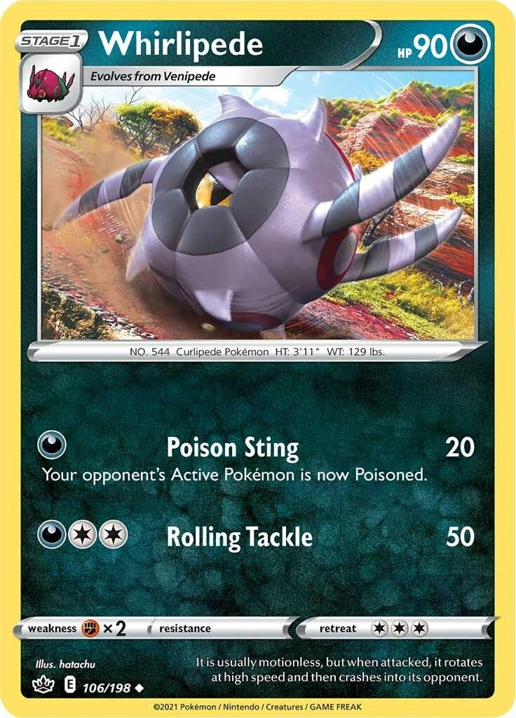 Whirlipede (106/198) (SWSH06: Chilling Reign)
