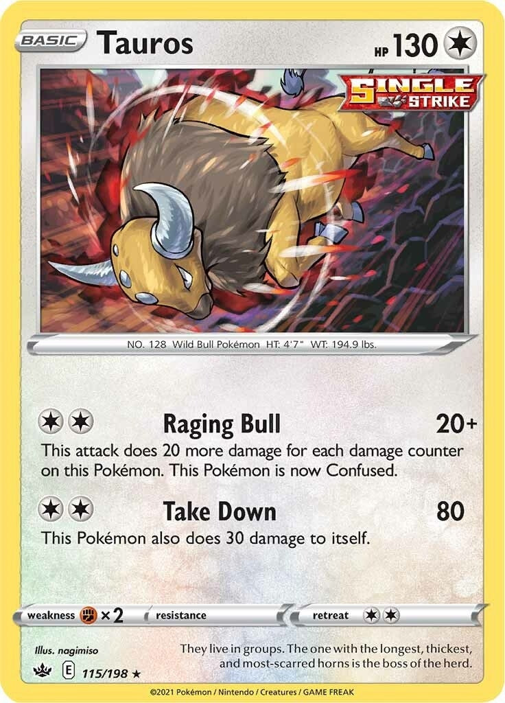 Tauros (115/198) (SWSH06: Chilling Reign)