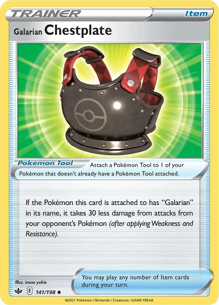 Galarian Chestplate (141/198) (SWSH06: Chilling Reign)