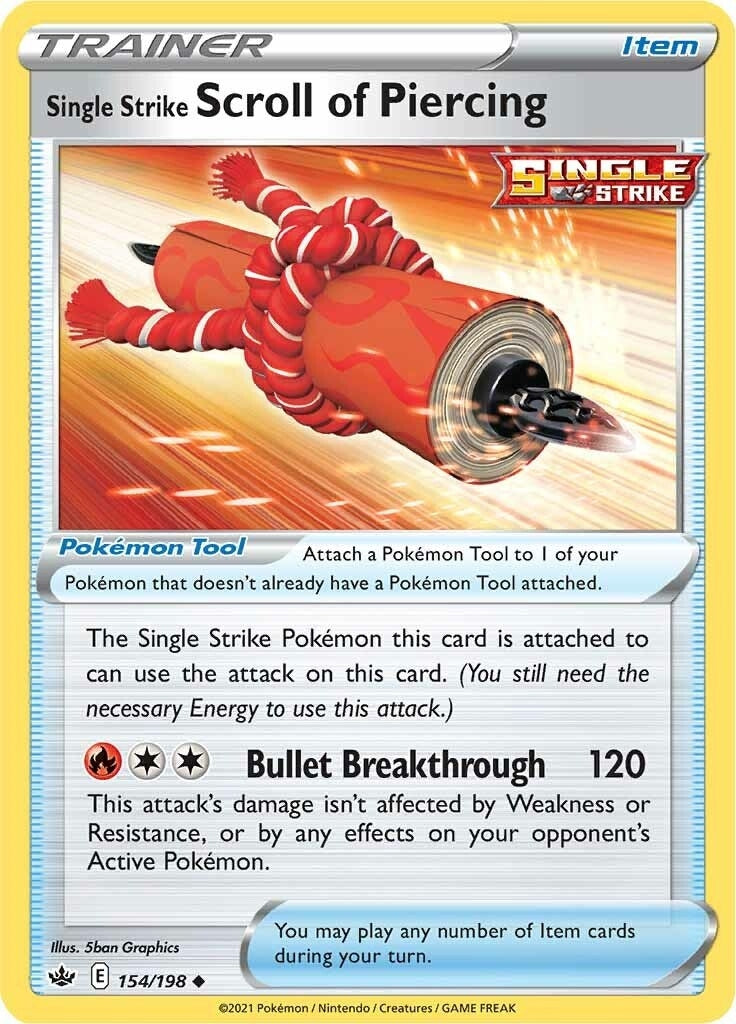 Single Strike Scroll of Piercing (154/198) (SWSH06: Chilling Reign)