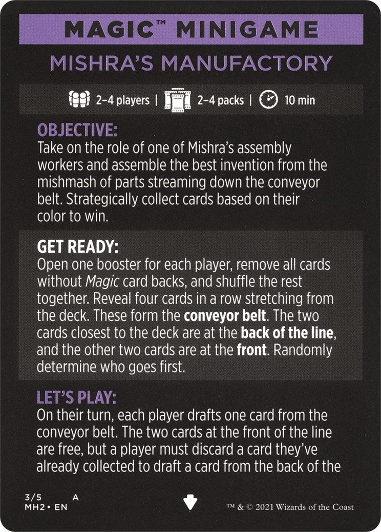 Image for Magic Minigame: Mishra's Manufactory (3) (Modern Horizons 2) (MH2) - Magic: The Gathering