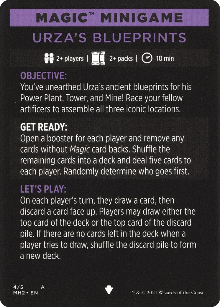 Image for Magic Minigame: Urza's Blueprints (4) (Modern Horizons 2) (MH2) - Magic: The Gathering