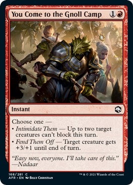 Image for You Come to the Gnoll Camp (168) (AFR) - Magic: The Gathering