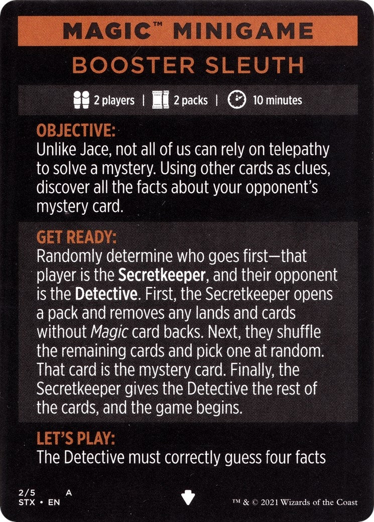Image for Magic Minigame: Booster Sleuth (3) (Strixhaven: School of Mages) (STX) - Magic: The Gathering