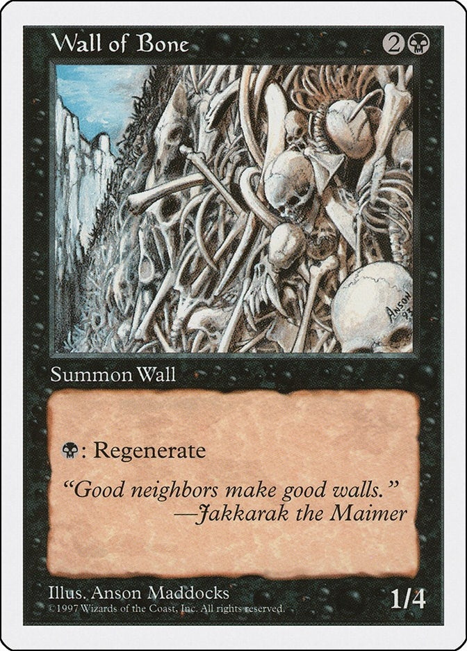 Image for Wall of Bone (Fifth Edition) (5ED) - Magic: The Gathering