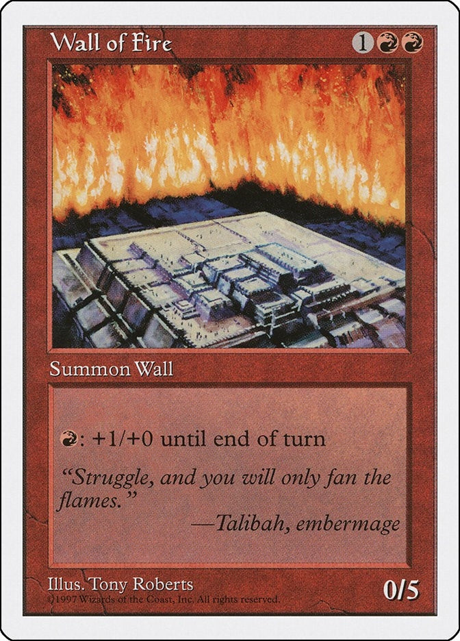 Image for Wall of Fire (Fifth Edition) (5ED) - Magic: The Gathering
