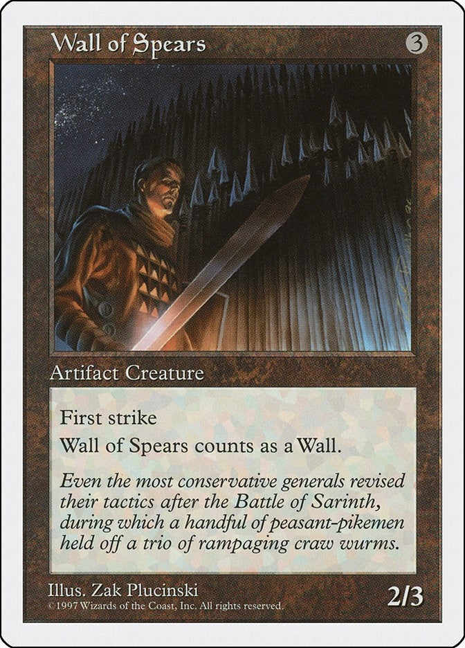 Image for Wall of Spears (Fifth Edition) (5ED) - Magic: The Gathering
