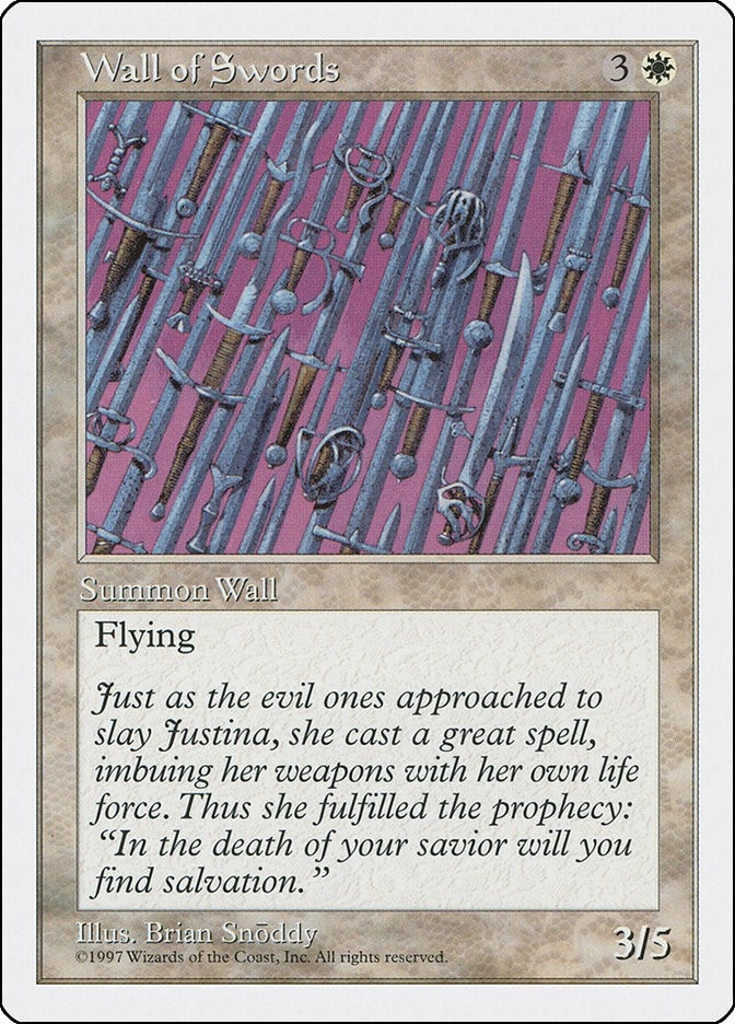 Image for Wall of Swords (Fifth Edition) (5ED) - Magic: The Gathering