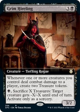 Image for Grim Hireling (Extended Art) (294) (AFC) - Magic: The Gathering