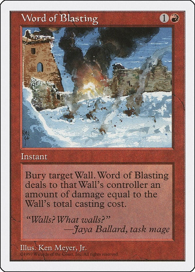 Image for Word of Blasting (Fifth Edition) (5ED) - Magic: The Gathering