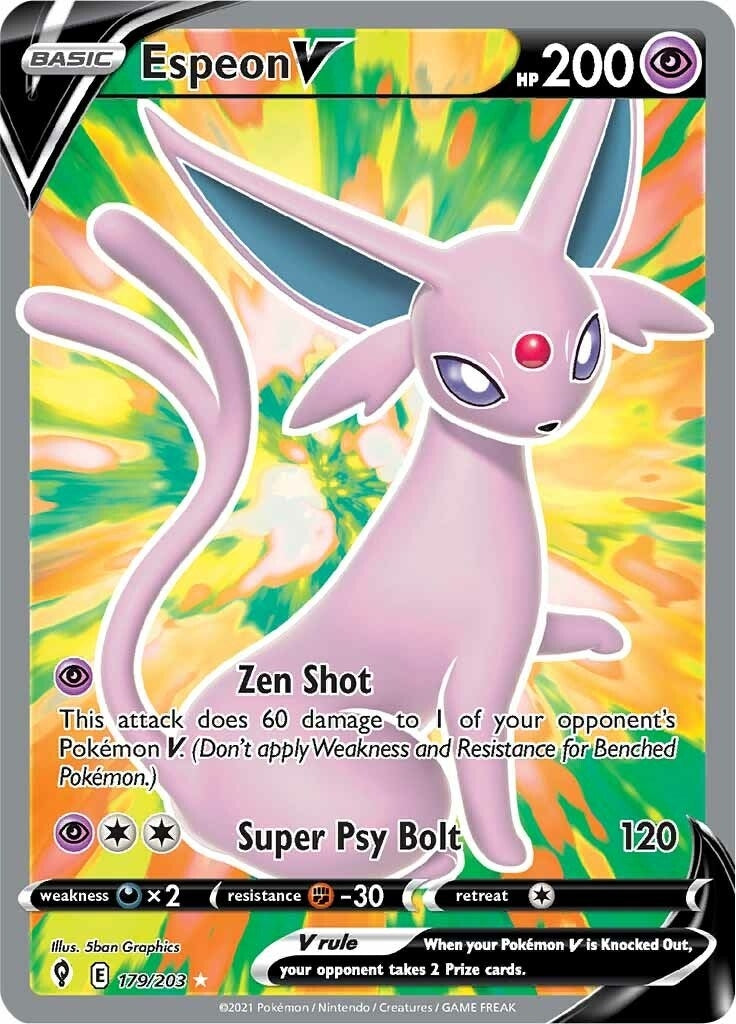 Espeon V (Full Art) (179/203) (SWSH07: Evolving Skies)