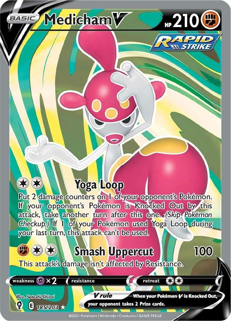 Image for Medicham V (Full Art) (185/203) (SWSH07) - Pokemon