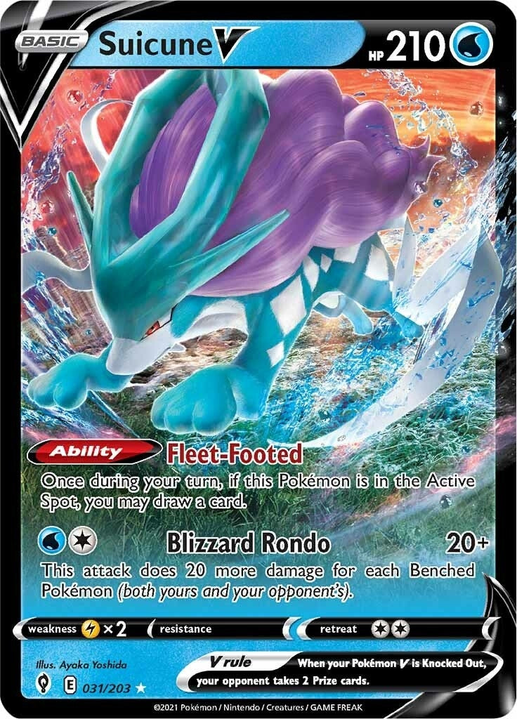 Image for Suicune V (031/203) (SWSH07) - Pokemon