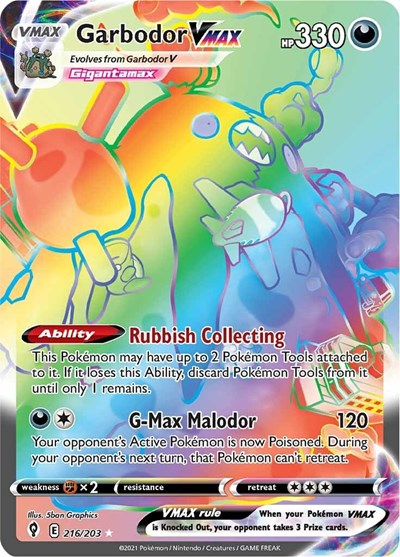 Garbodor VMAX (Secret) - 216/203