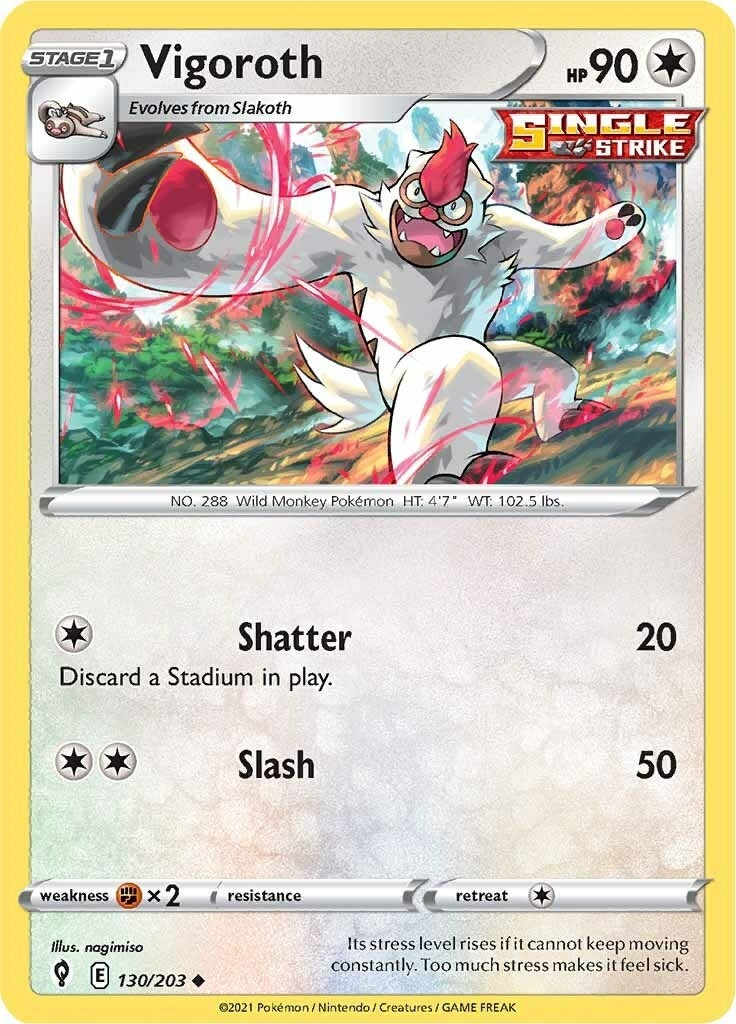 Vigoroth (130/203) (SWSH07: Evolving Skies)