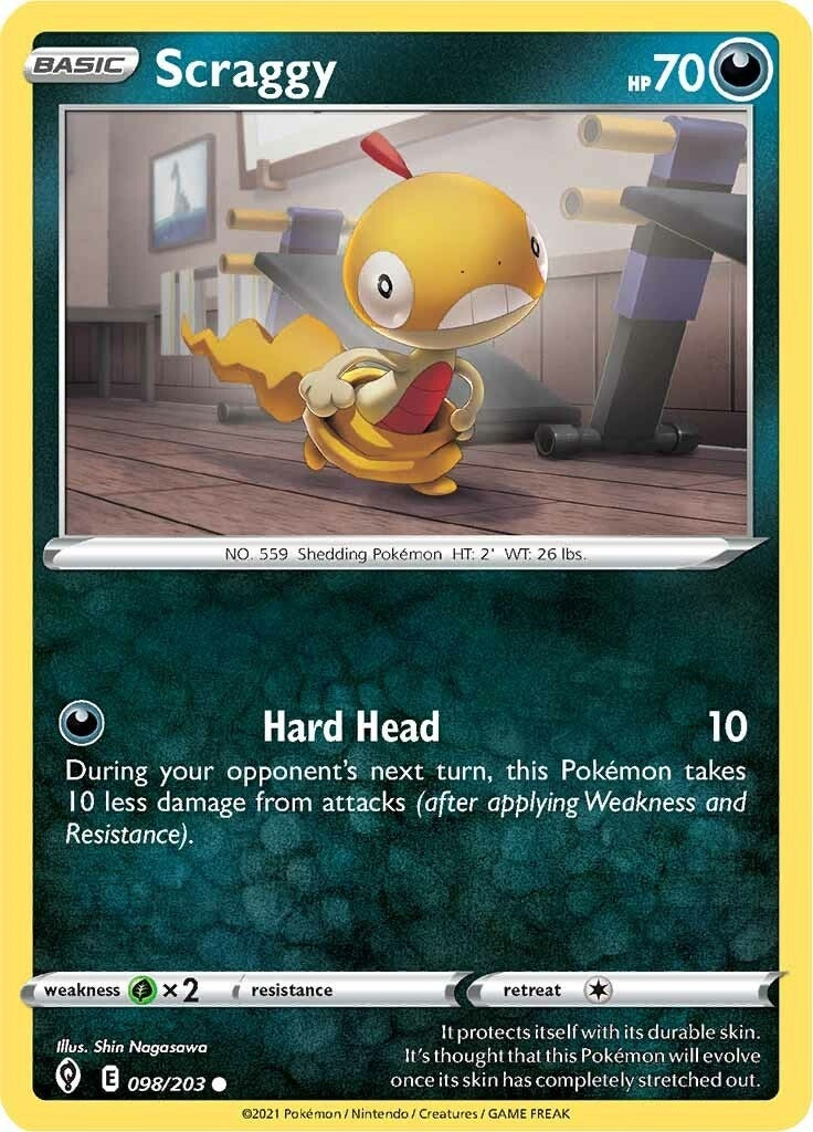 Scraggy (098/203) (SWSH07: Evolving Skies)