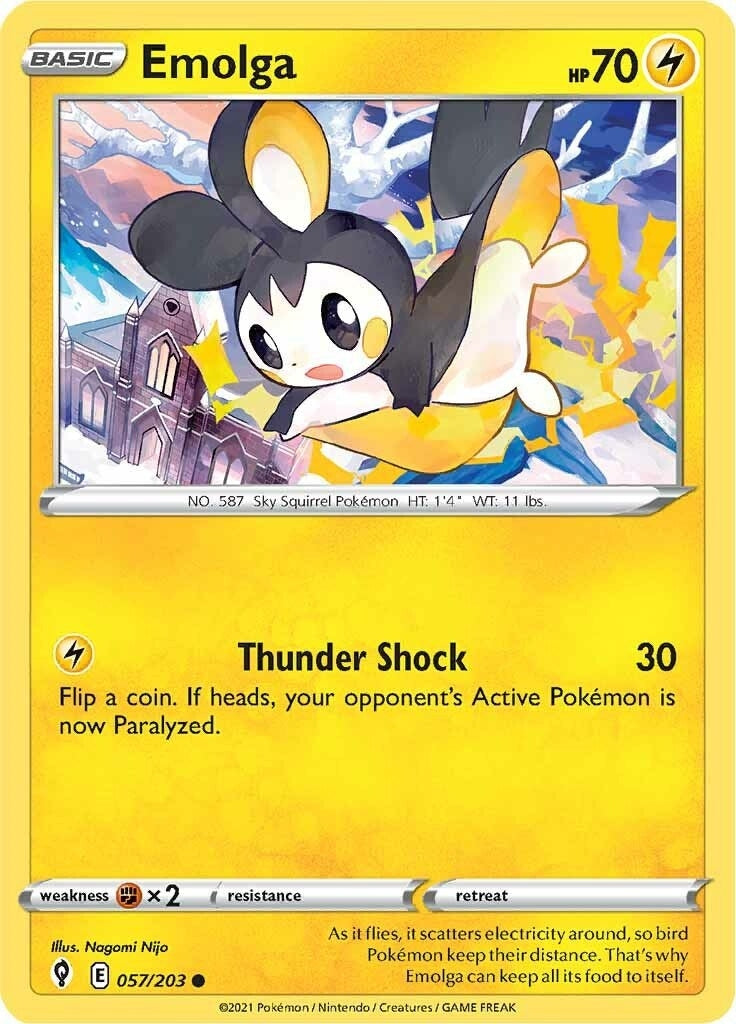 Emolga (057/203) (SWSH07: Evolving Skies)